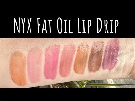 nyx fat lip oil swatches